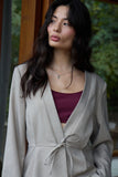 Hestipo Drawstring Blazer
