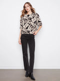 Elbow Sleeves Printed Sweater