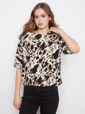 Elbow Sleeves Printed Sweater