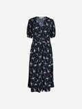 Navy Floral Midi Dress