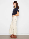 Embroidered Cropped Pants