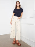 Embroidered Cropped Pants