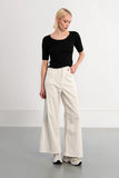Ribbed Knit Keyhole Top