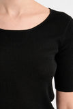 Ribbed Knit Keyhole Top