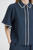 Leni Navy Blouse