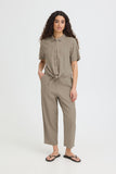Linen Front Tie Blouse