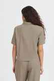 Linen Front Tie Blouse