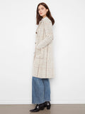 Long Plaid Knit Coatigan