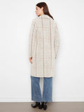 Long Plaid Knit Coatigan