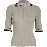 Evania Ribbed Polo Top