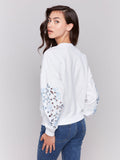 Embroidered Sleeves Sweatshirt