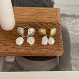 Shell Droplet Earrings