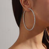 3" XL Rhinestone Hoops