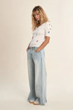 Pearl & Embroidery Top