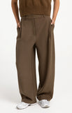 Pleated Barrel Leg Trouser