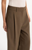 Pleated Barrel Leg Trouser