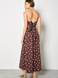 Polka Dot Bow Back Jumpsuit