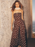 Polka Dot Bow Back Jumpsuit