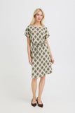 Printed Oneck Dress