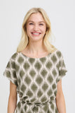 Printed Oneck Dress