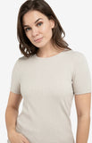 Ribbed T-shirt With Neckline Detail