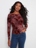 Ruched Boat Neck Top