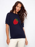 Strawberry Cotton Knit Sweater