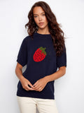 Strawberry Cotton Knit Sweater