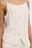Stripe Linen Vest