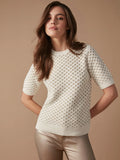 Textured Metallic Sweater