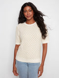 Textured Metallic Sweater