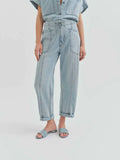 Villa Drawstring Barrel Leg Denim