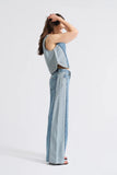 Wanderer Mid Rise Palazzo Denim