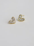 SS Heart CZ Stud