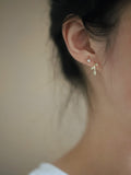 SS Dainty Leaf Earring