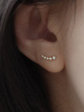 SS Climber CZ Stud Earring