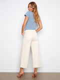 Belted Cropped Wide Leg Pant