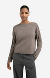 Boatneck Sweater With Seam Detail