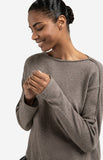 Boatneck Sweater With Seam Detail