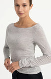 Long Sleeve Boat Neck Top