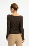 Long Sleeve Boat Neck Top
