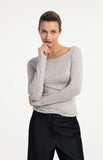 Long Sleeve Boat Neck Top