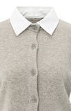 Detachable Collar Cardigan