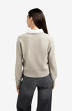 Detachable Collar Cardigan