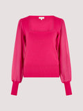 Chiffon Sleeve Knitted Top