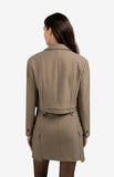 Cropped Blazer With Drawstring