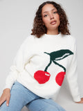 Fuzzy Cherry Sweater