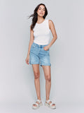 Rolled Cuffed Denim Shorts