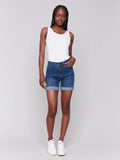 Rolled Cuffed Denim Shorts