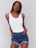 Rolled Cuffed Denim Shorts